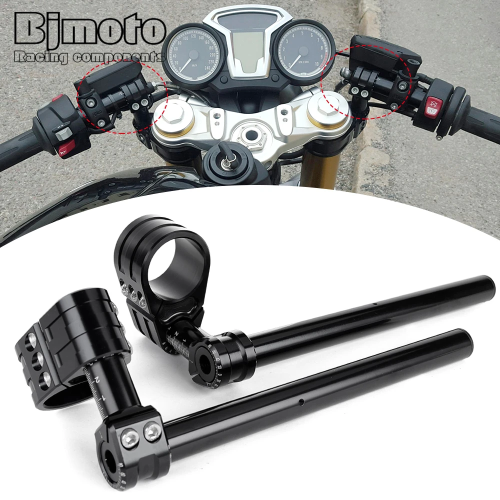 43mm Motorcycle Racing CNC Clip on Ons Clipon For BMW R NINE T R NINET Pure 2014-2022 fork Handle Bars Handlebars