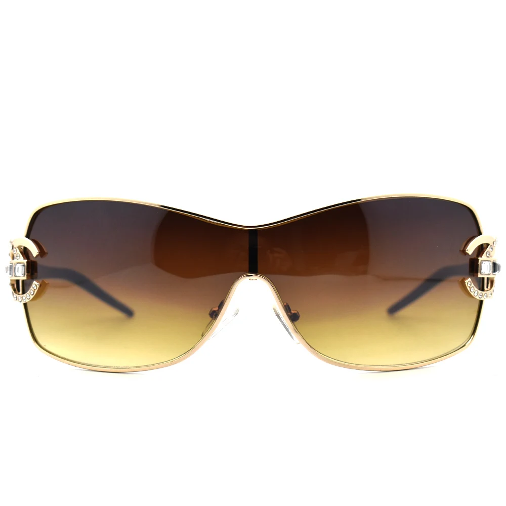 Fashion Sexy Sunglasses Women 2021 Crystal Diamond Oversized Lenses Gradient Sunglass Brand Designer Shades UV400 lunette femme