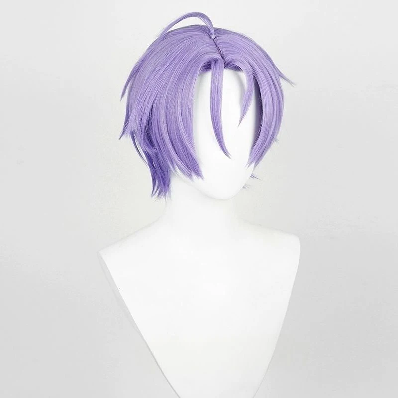 شعر مستعار تأثيري العالم الجديد كرنفال JiuNotte الشعر البشري للجنسين الأرجواني الشعر القصير ارتفاع درجة الحرارة الحرير euramerican تصفيفة الشعر الموضة #5