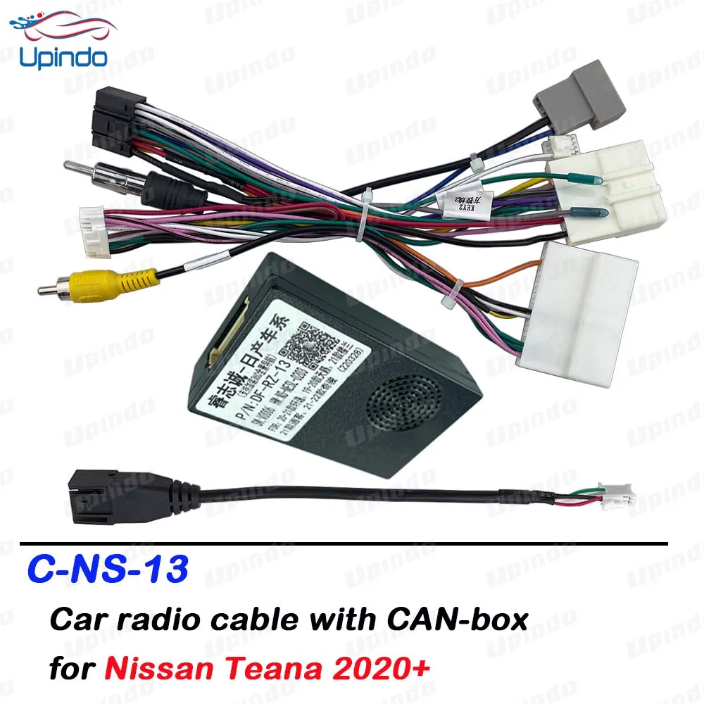 

Car Radio CANBus CD DVD Cable Android Head Unit Power Wiring Harness Socket Adapter with CAN Bus Decoder for Nissan Teana 2020+