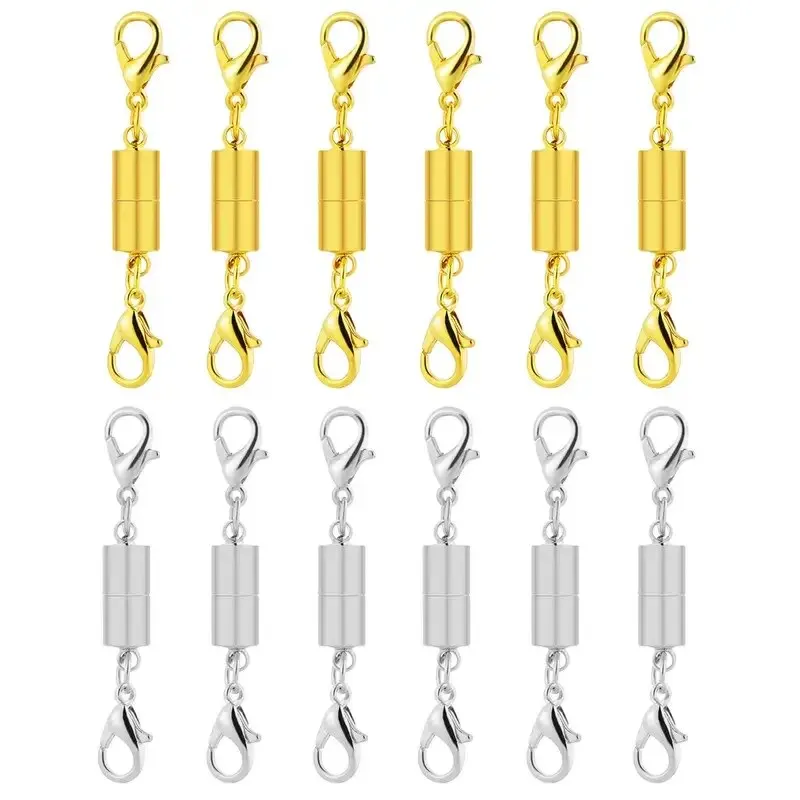 

10 Pairs Zinc Alloy Heart-shaped Magnet Connector Clasp End Connector Round Magnetic Charms For Making Jewelry Clasps Couple