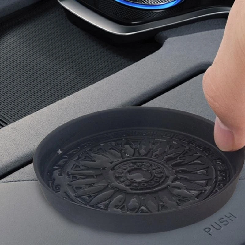 

A2BF Silicone Car Cup Holder Coasters Recessed Not Slip Vehicle Coasters Easy To Clean Interior Accessories Simple Installs