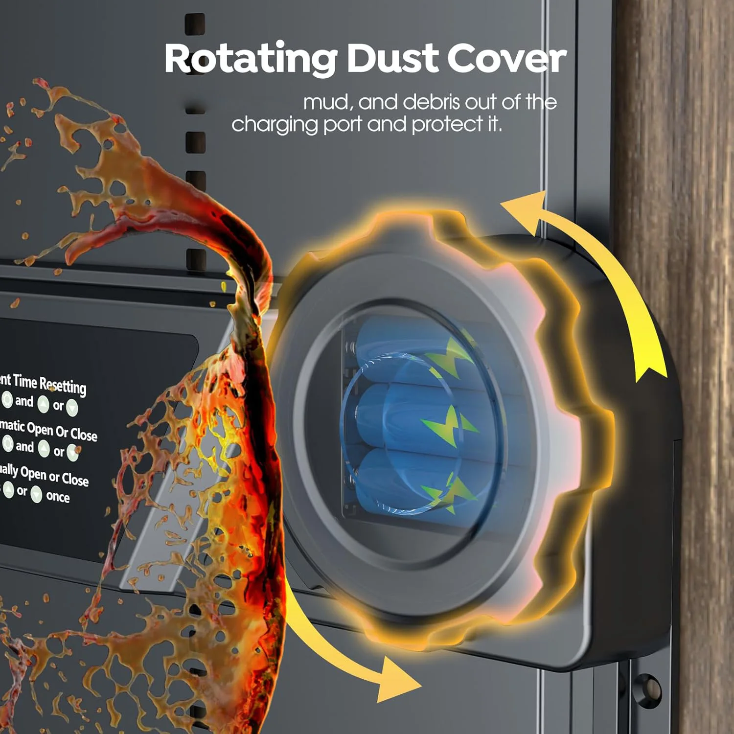 大型鶏小屋ドア、LCDディスプレイ、単三電池式タイマー設定付き - 使いやすい自動鶏とアヒル小屋ドア