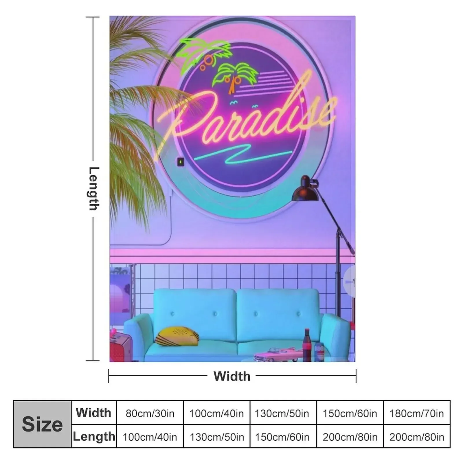 Paradise Wave Throw Blanket Luxury Thicken Flannel Shaggy Decorative Sofa Kid'S Stuffeds Blankets