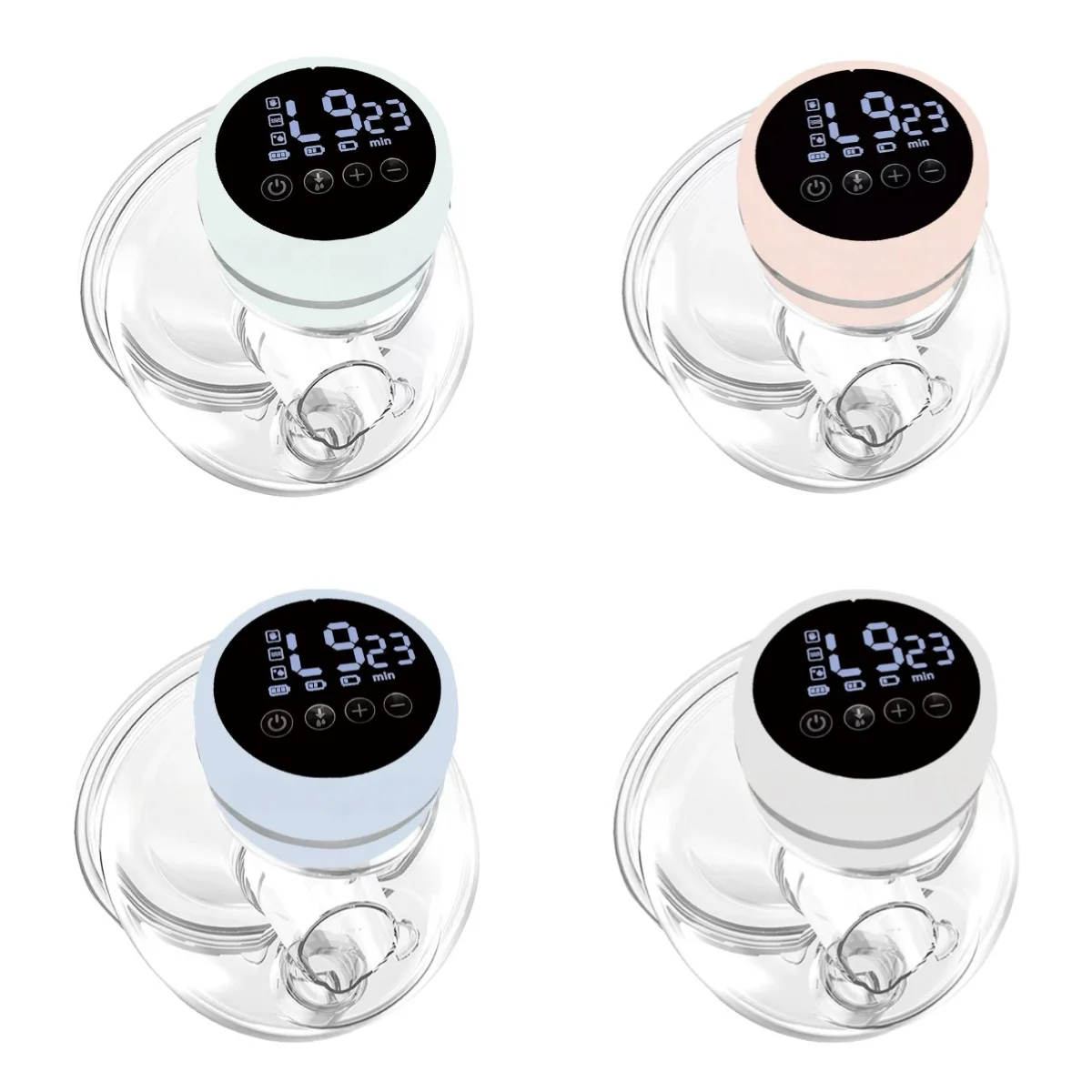 ウェアラブル電動搾乳器-4モード-9段階-スマートusb充電-ミルクコレクター-ポータブル母乳ポンプ-ledスクリーン付き
