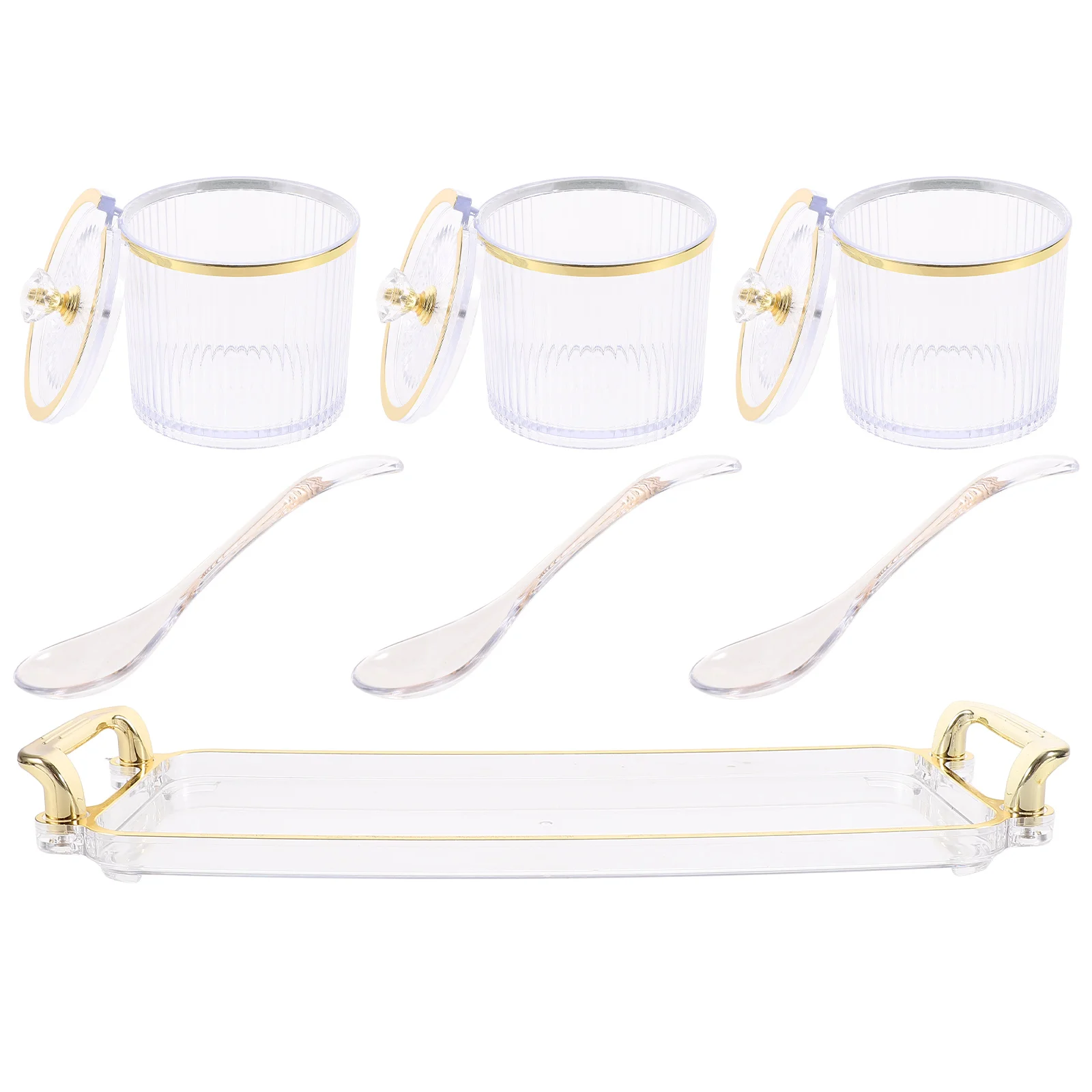 

1Pc seasoning container set Transparent Salt Sugar Jar Soy Sauce Vinegar Pepper Storage Bottle Spoon Kitchen Countertop