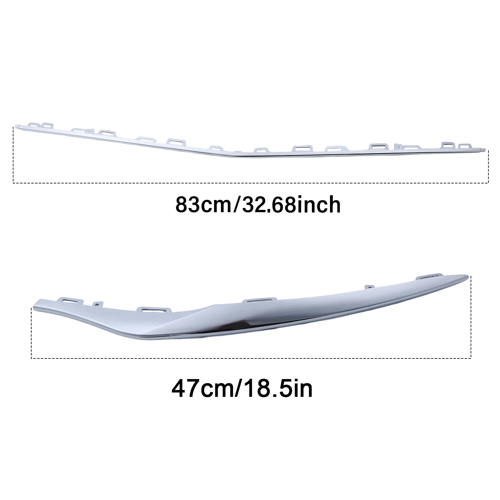 Front Left Center Right Bumper Cover Molding Trim 1178854900 1178855100 1178855000 Compatible for Mercedes Benz W117 CLA 180 200 250 2016-2019