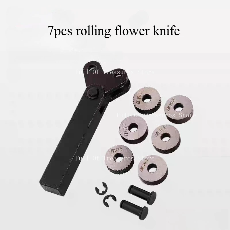 

Dual Wheel Knurling Tool Kit 7pcs Pitch 0.5mm 1mm 2mm Lathe Cutter Wheel Knurling Tool Set