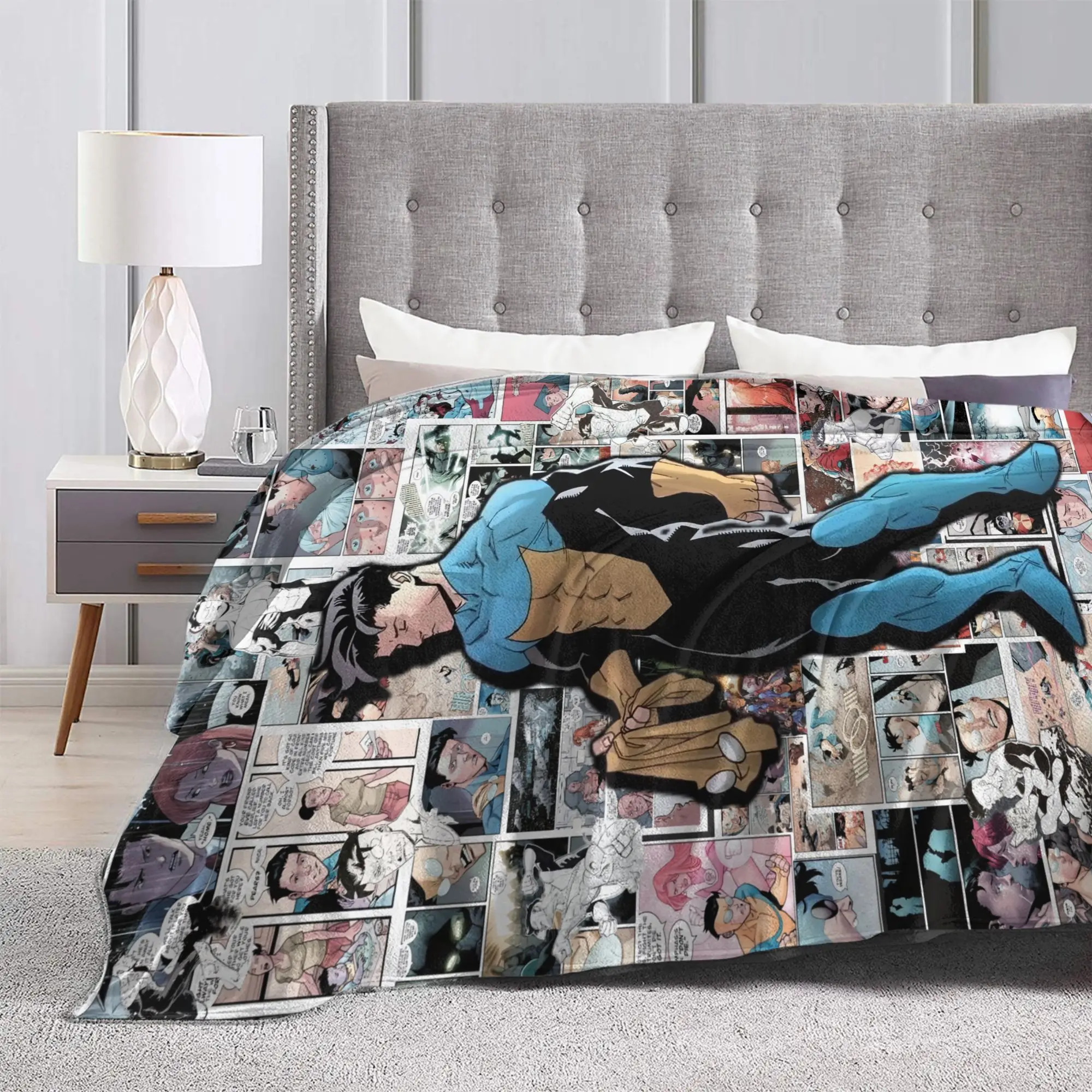 Soft BlanketKids Travel I-Invincible-S Throw Blanket  Flannel Bedspread For Bedroom Fashion Sofa Bed Cover