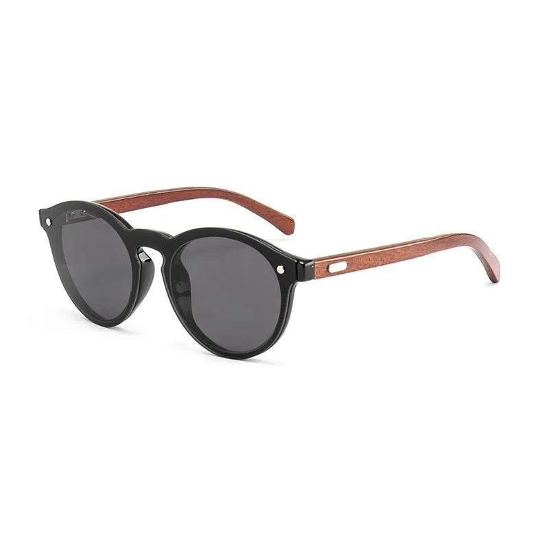 Cat Eye Wooden Legs Sunglasses Women Vintage Round Sun Glasses Men Mirror Bamboo UV400   Goggles Gafas De Sol  To Men and Women