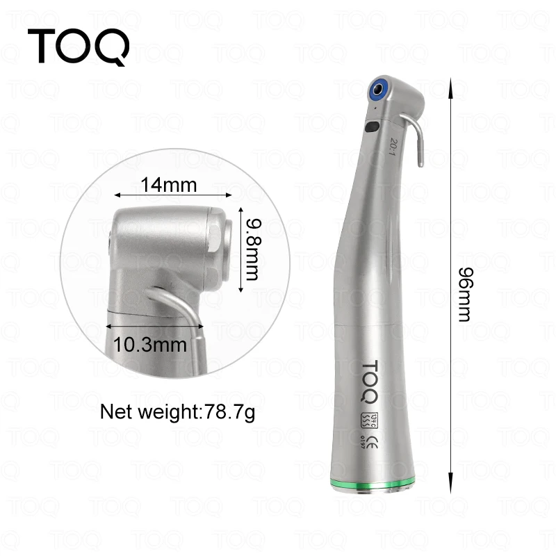 Dental 20:1 LED Implant Contra Angle Low Speed Handpiece Slow Reduction X-SG20L with Led Fiber Optic For Dental Surgery