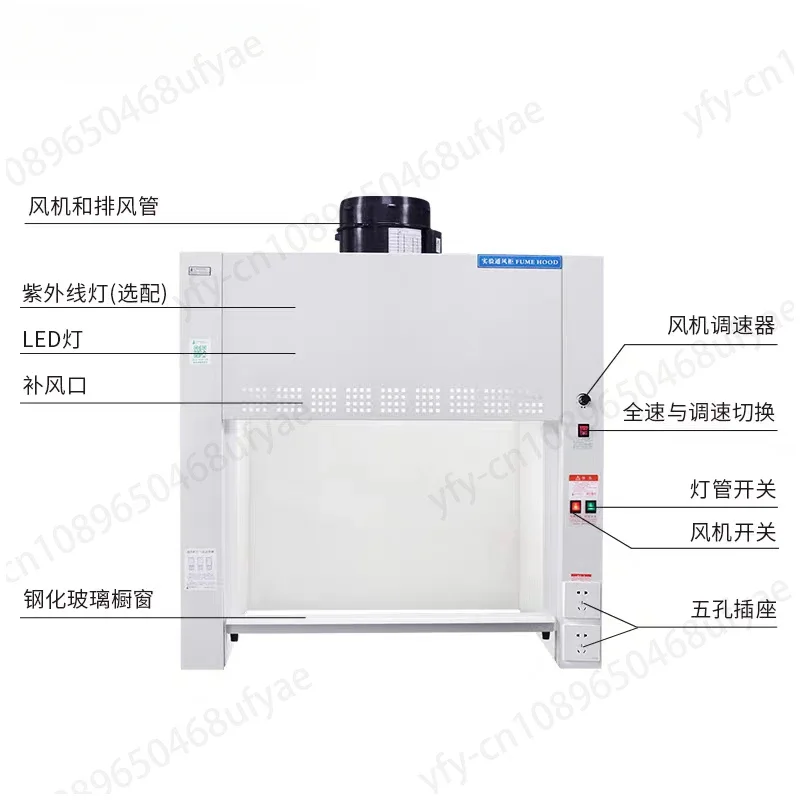 experimental bench, laboratory fume hood Special desk top all steel anti-corrosion fume hood