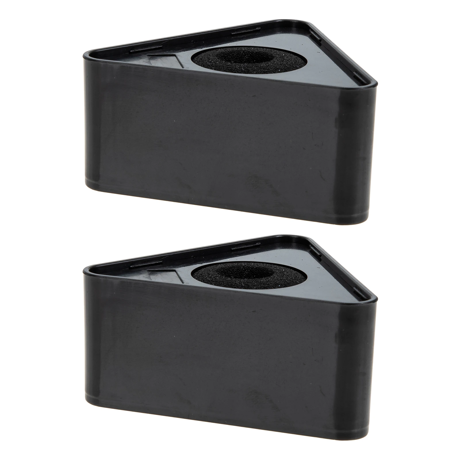 

2pcs Abs Triangle Mic Station Logos Compact Microphone Logo Flags Professional Interview Station Use Black Creative Plastic