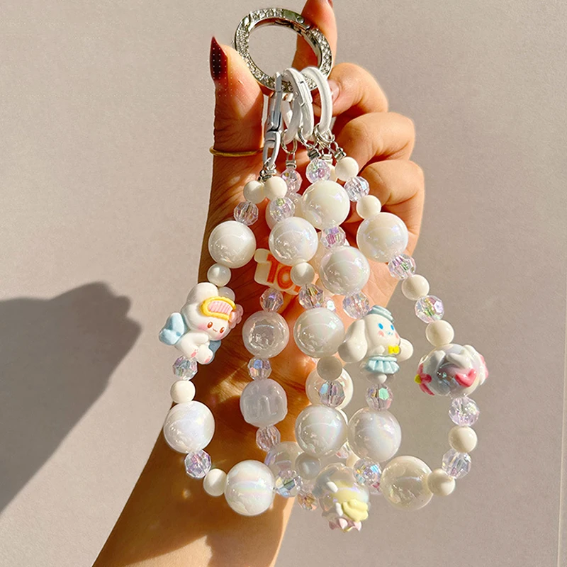 Anti Loss Mobile Phone Strap Wrist Chain Letteer Beaded Pendant Keychain Bag Hangings Decoration