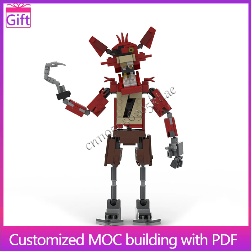 

333 Parts Fox Pirate Character Custom Building Blocks Model Kids Educational Creative DIY Assembly Toys Christmas Surprise Gifts