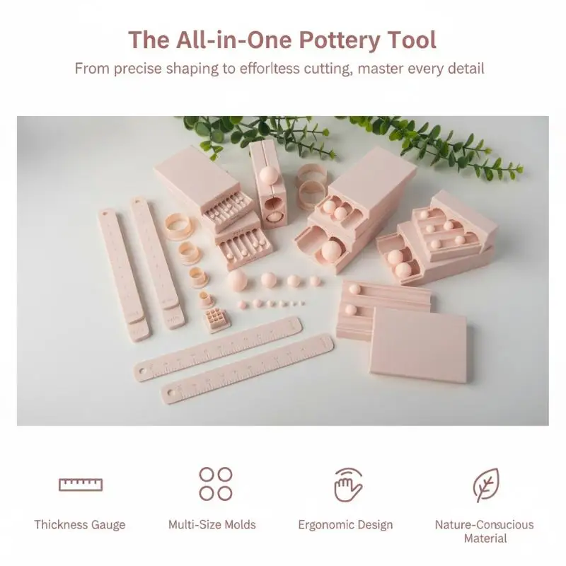 Soft Ceramic Rubbing Strip Ball Mold Easy Demold Rapid Molding Tool for Handmade Clay Keychain Pendant Making Supplies
