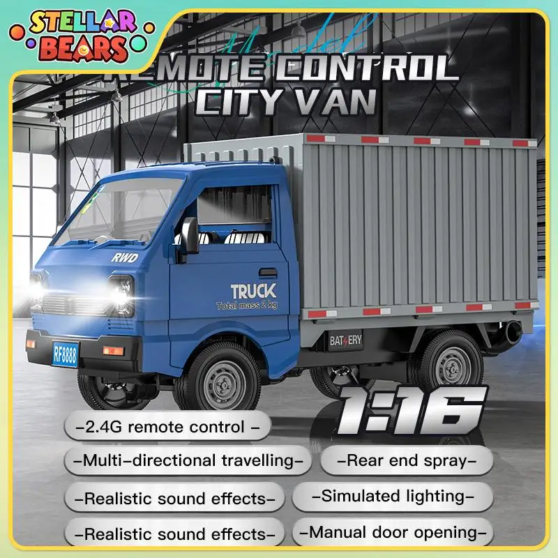 

2.4G 1:16 Грузовик с дистанционным управлением Дрифт-автомобиль Высокоскоростной радиоуправляемый микрогрузовик Игрушка со спреем Музыкальные огни Моделирование Ван Модель грузовика
