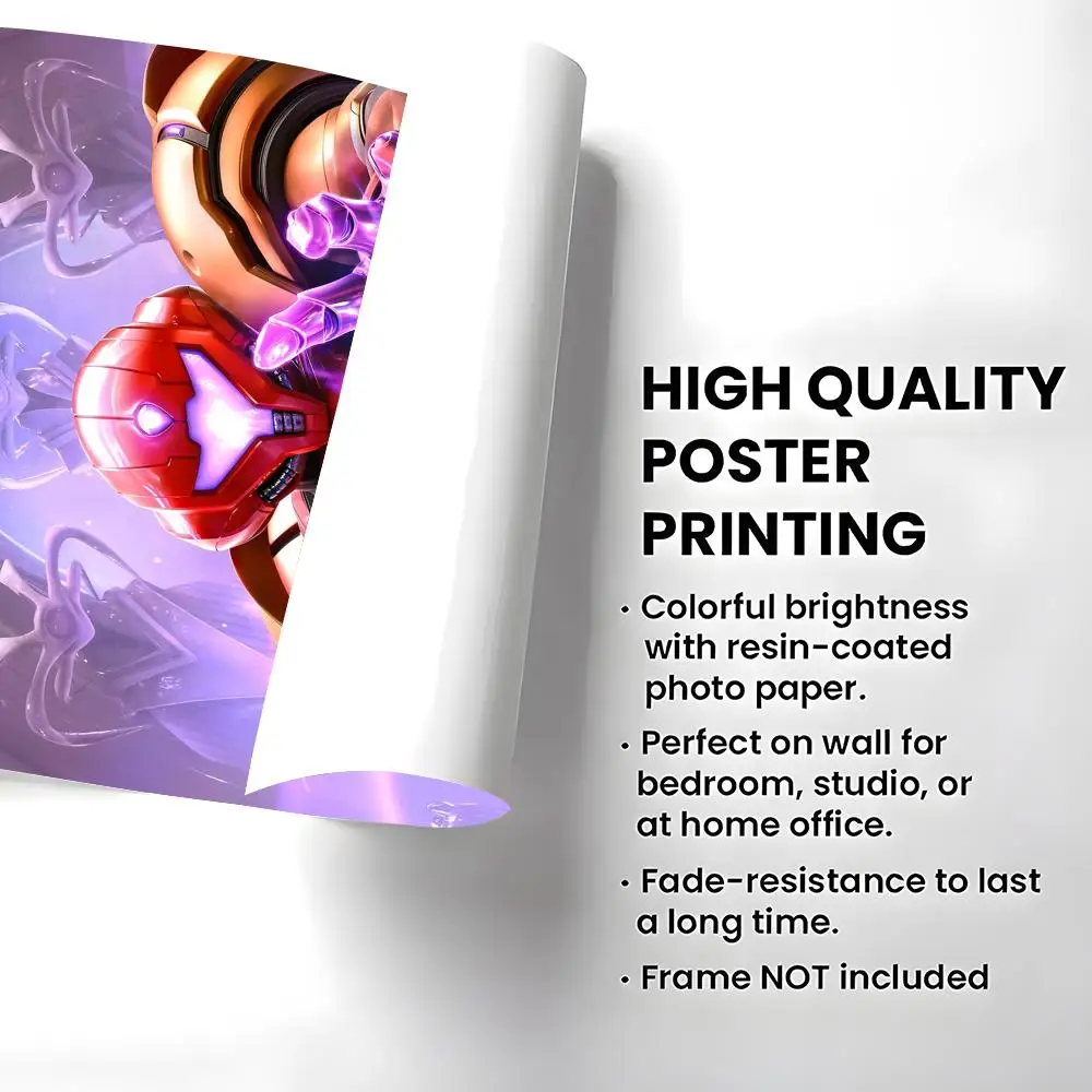 Game M-Metroid P-Prime Poster Self-adhesive Art Waterproof Paper Sticker Coffee House Bar Room Wall Decor view 5
