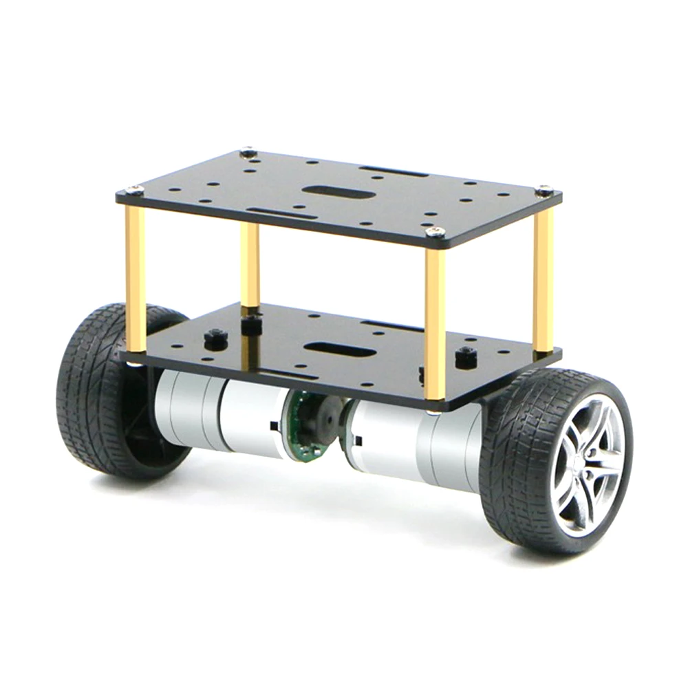 2WD Self Balancing Robot Car Encoder Motor 2 Layers Car PID Adjustment LQR Trolley Robot DIY Kit Programmable Balance Robot