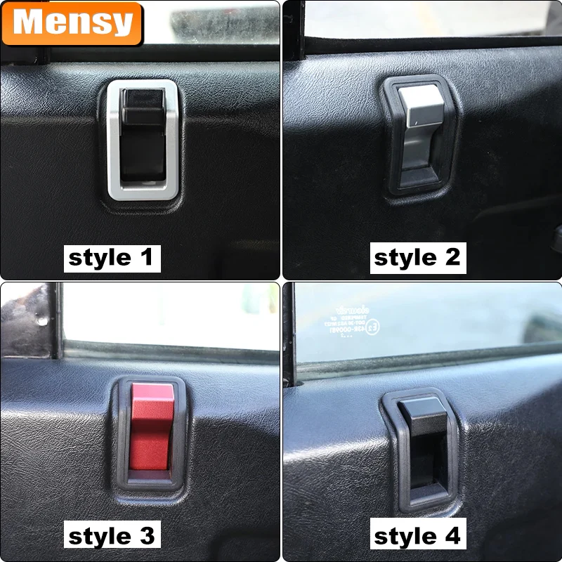 For Land Rover Defender 90 110 130 2004-2019 Aluminum Alloy Car Door Lock Pin Inner Handle Frame Decoration Cover Car Accessory
