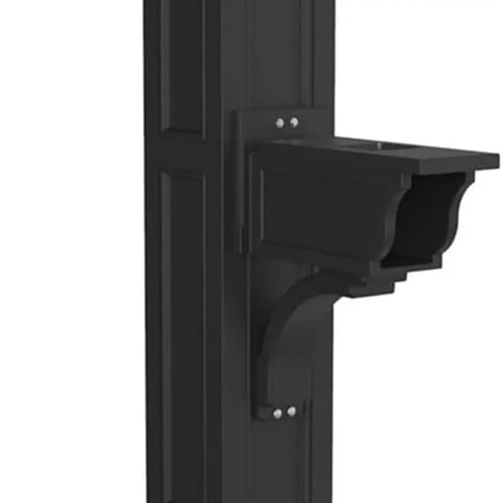 

Черный устойчивый к атмосферным воздействиям классический пластиковый почтовый ящик