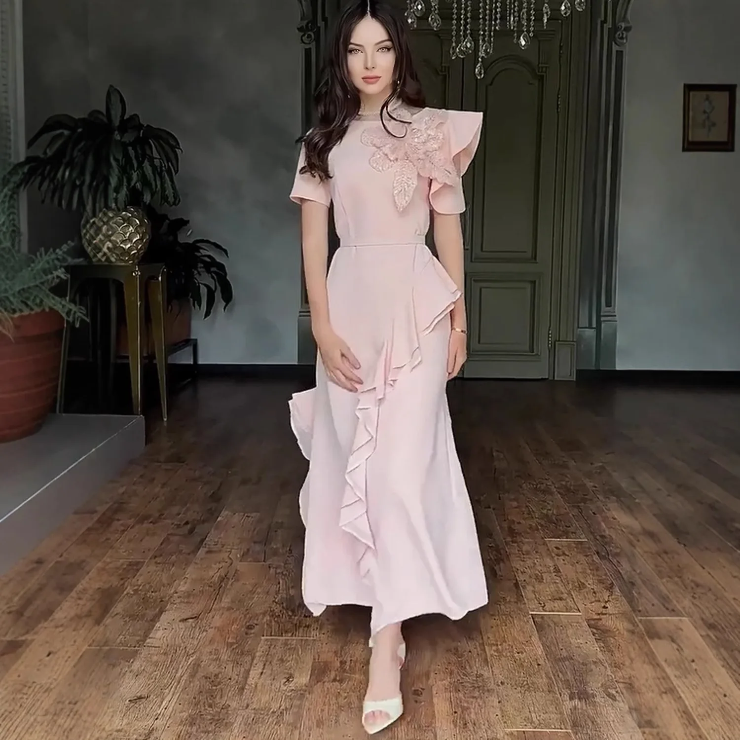 

2025 New Design Temperament White Dress Europe America