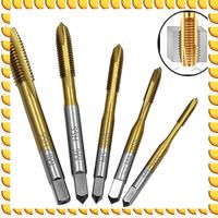 BAAU 10Pcs Machine Screw Tap Set, Spiral Flute Drill Taps Metric M3-M8 And Spiral Pointed Taps M3-M8 Thread Tapping Tool