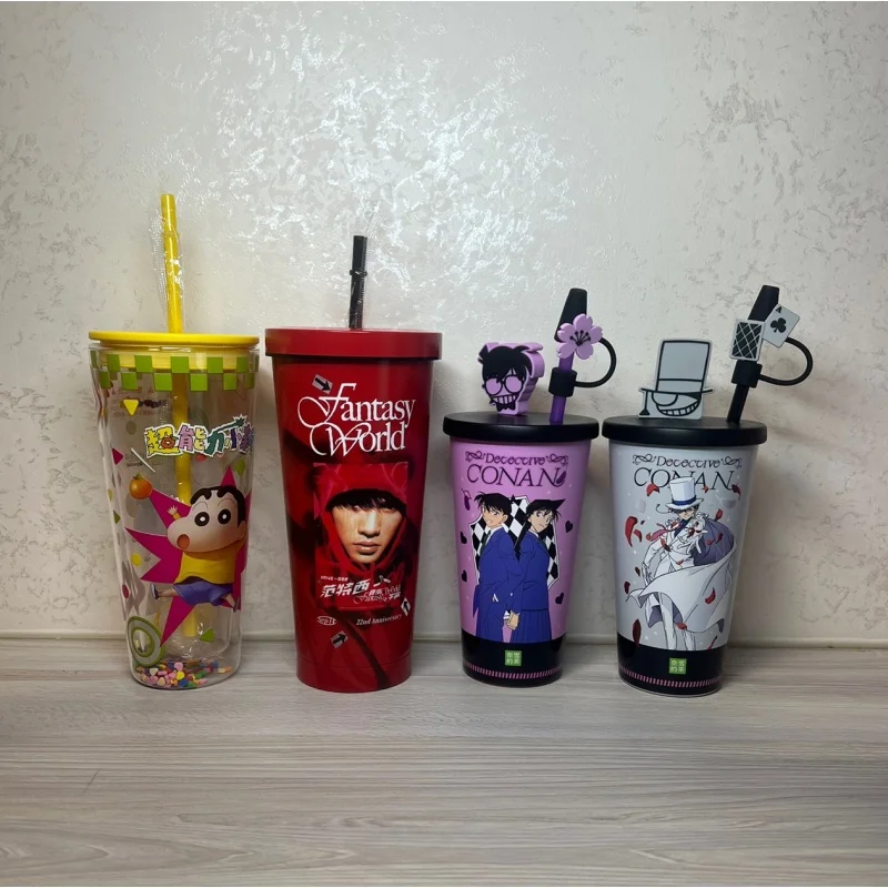 New Arrived Beauty Girl Warrior Co Branded Cup Jay Chou Fantasy Conan Co Branded Shark Cat Color Changing Ceramic Insulation Cup