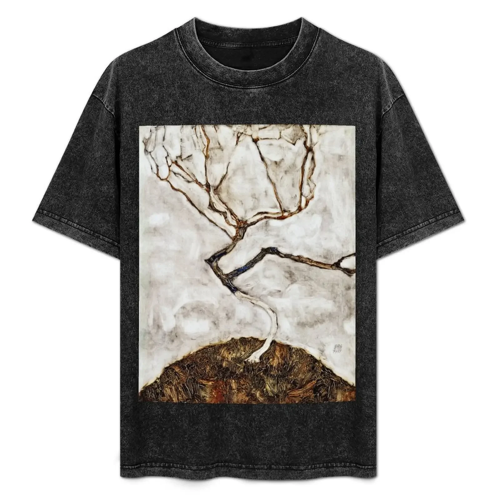 

Egon Schiele - Small Tree In Late Autumn (1911) T-Shirt vintage graphic tee shirts graphic tee mens funny t shirts