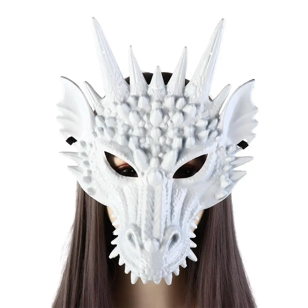 Para hombres, decoración creativa de Año Nuevo, accesorios para fiesta de Halloween, mascarada de dinosaurio, máscara de dragón, máscara de Anime, accesorio de Cosplay