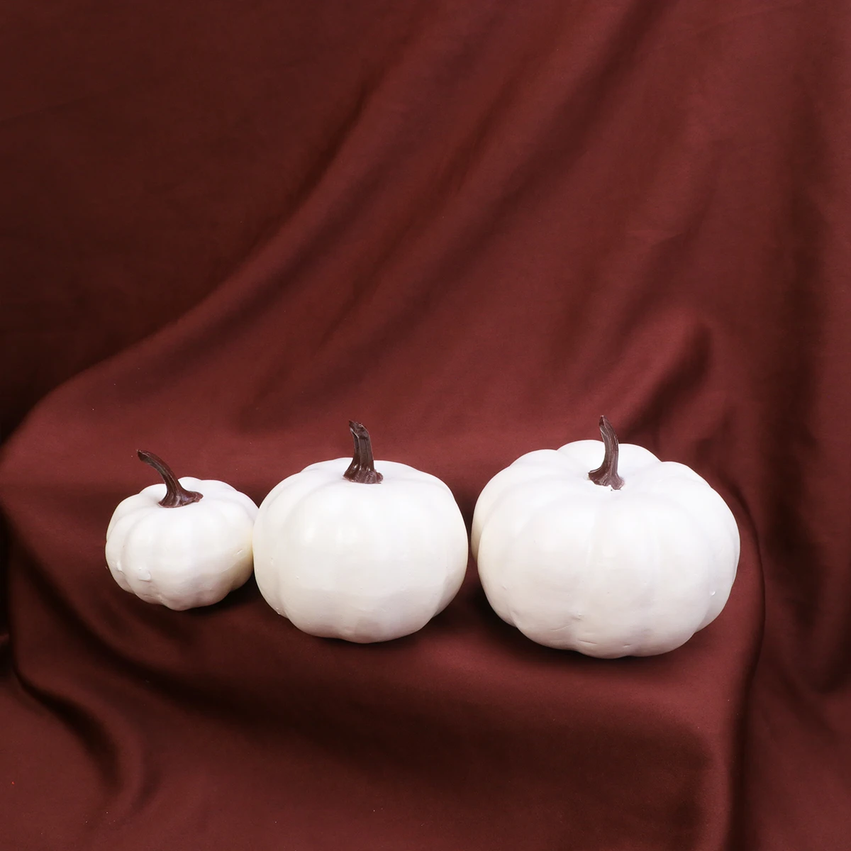 

12pcs party Pumpkin Halloween Decor Artificial Pumpkin For Birthday Party Supplies Beige Lightweight Foam Portable Bright Color