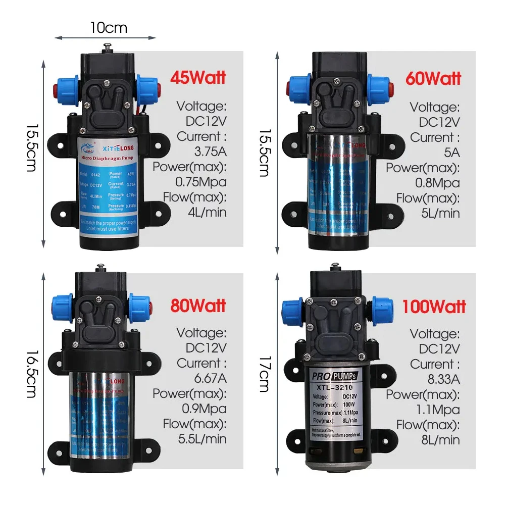 30-5M 60W Self-priming Pump Adjustable Misting Nozzle Cooling System 1/4\