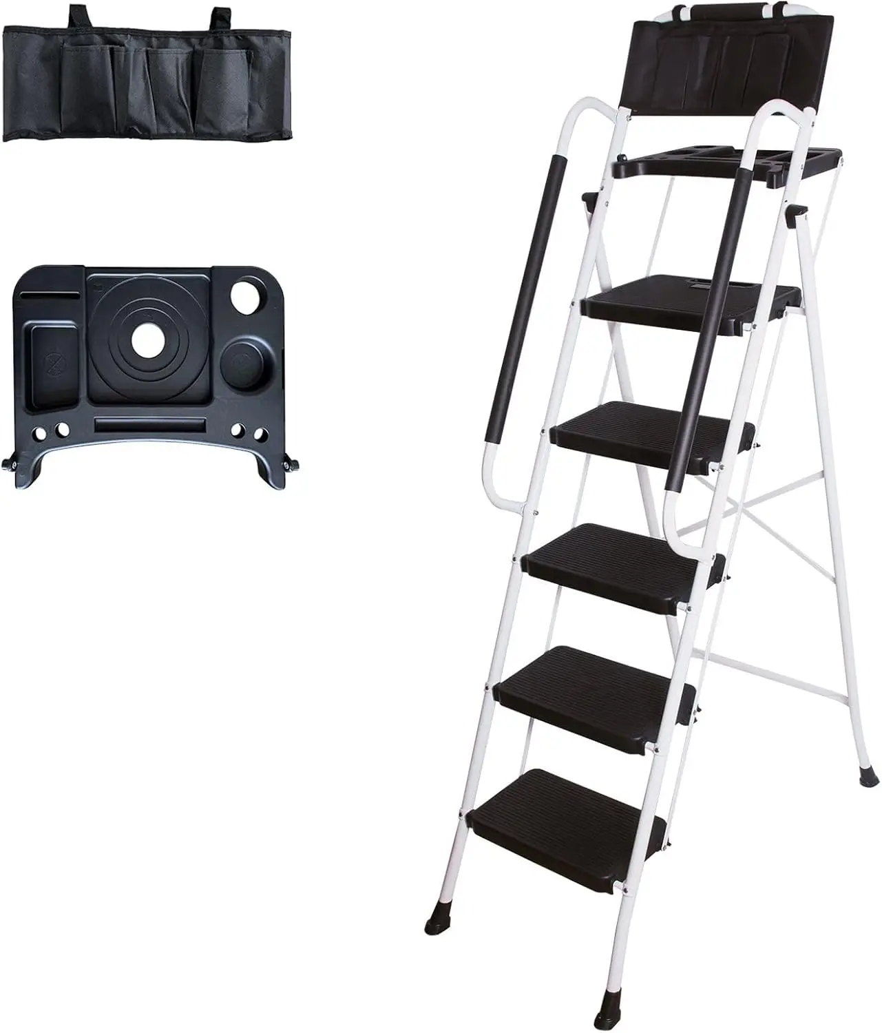 Ladder with Handrails (Include Tool Tray+Bag) 330lbs Capacity