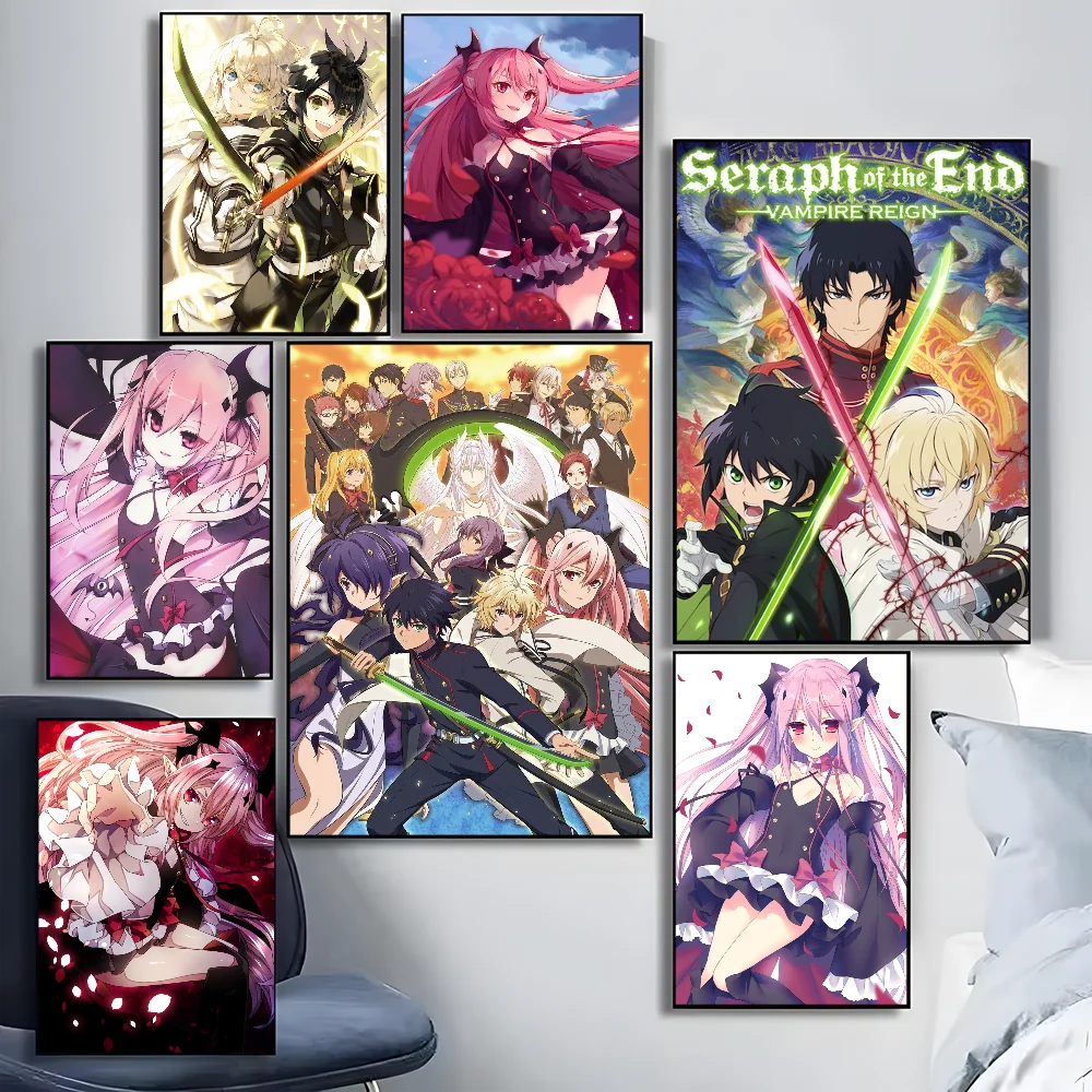 

Anime Seraph of The End Poster HD art sticky wall waterproof home living room bedroom bar aesthetic decoration