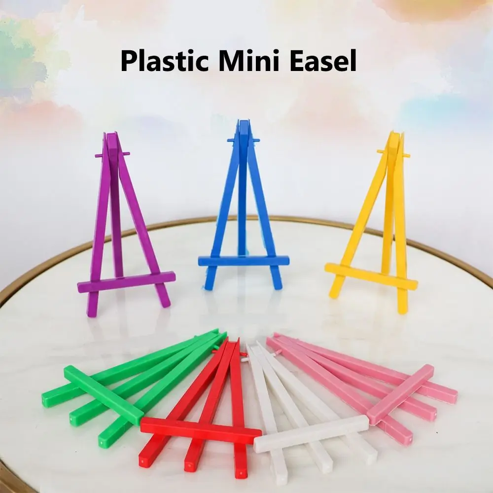 

Portable Plastic Triangle Easel Mini Adjustable Painting Display Stand Desktop Phone Holder Children Painting