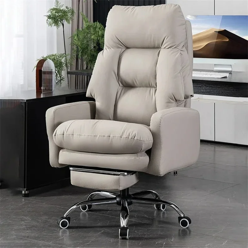 

Nordic Comfortable Sedentary Study Chairs light luxury Computer Chair Office Boss Chairs Reclining Back Chair Business Furniture