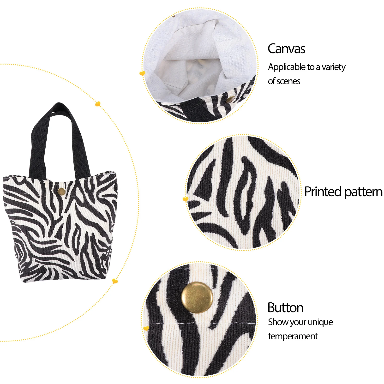 

Portable Corduroy Bento Bag Thickened Lunch Preservation Bag Easy Carry Handled Lunch Pouch for Student Party Gift Lovely