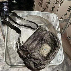 Fajna damskie torebki na ramię torba Y2K luksusowa skórzana solidna torba typu Crossbody kolorowa torba kurierska torebka Hobos torebki bolsa