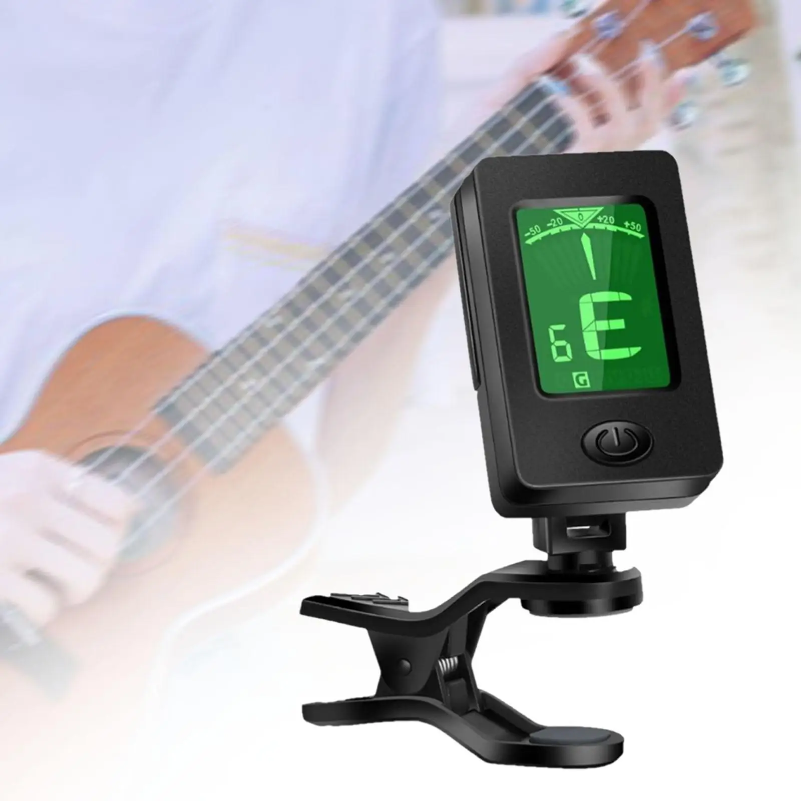 Guitar Tuner Clip Clip on Tuner Pitch Calibration High Sensitivity High Accuracy Guitar Capo Box for Violin Bass Banjo Mandolin