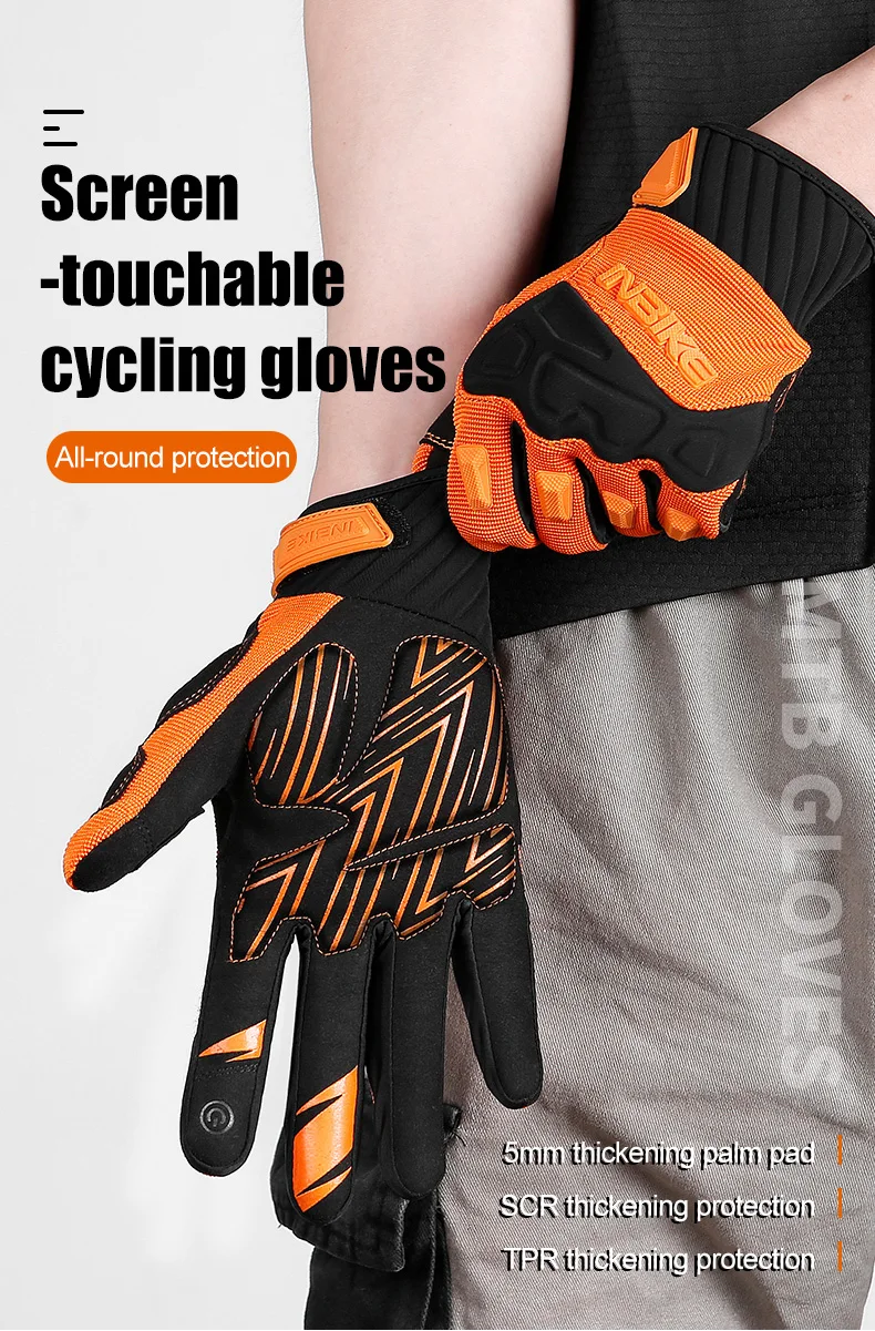 INBIKE Herren Fahrradhandschuhe Touchscreen MTB Radfahren Fahrrad Reithandschuhe für Männer Fahrrad Sport Gloevs Motorrad MTB Zubehör – Detail 1