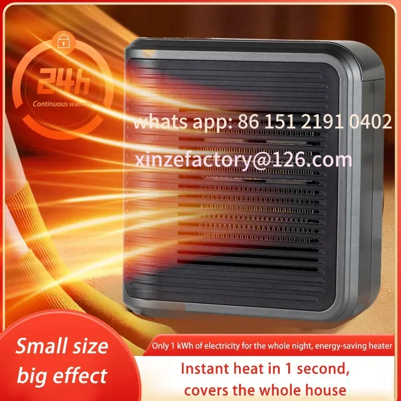 

Customizable New Multi-Function Mini Heater Small Bathroom Heating Fans Plug Wall PTC Ceramic Electric Touch Timer