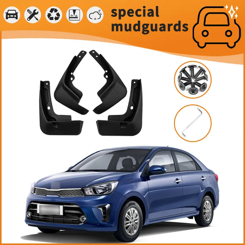 

For the 2017-2024 Kia Pegas Mudguards Fender Mudflaps Front Rear Flares Splash Guards Cover Car Accessorie