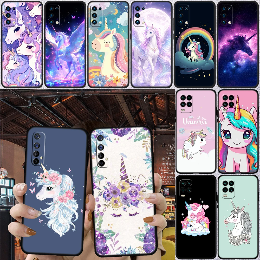 Cartoon Unicorn Phone Case for Samsung Galaxy M06 M15 M16 M35 M55 M56 A36 A42 A50 A50S A51 A52 A32 A33