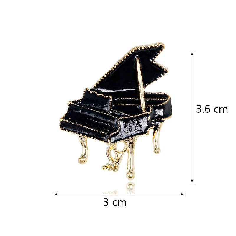 Moda smalto nero treppiede pianoforte spille per le donne abbigliamento cappotto gioielli accessori per feste regali