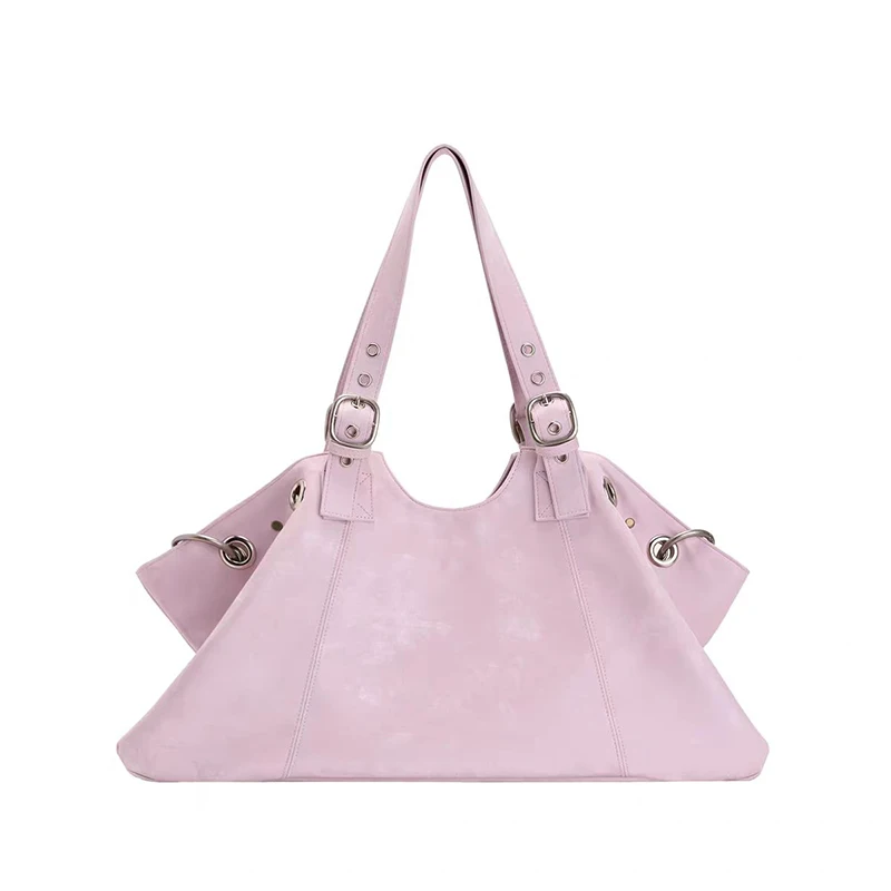 

Korean Belt Buckle Tote Bag Light Luxury Designer Shoulder Bags Large-capacity Simple Handbags New Fashion Commuter Shopping Bag