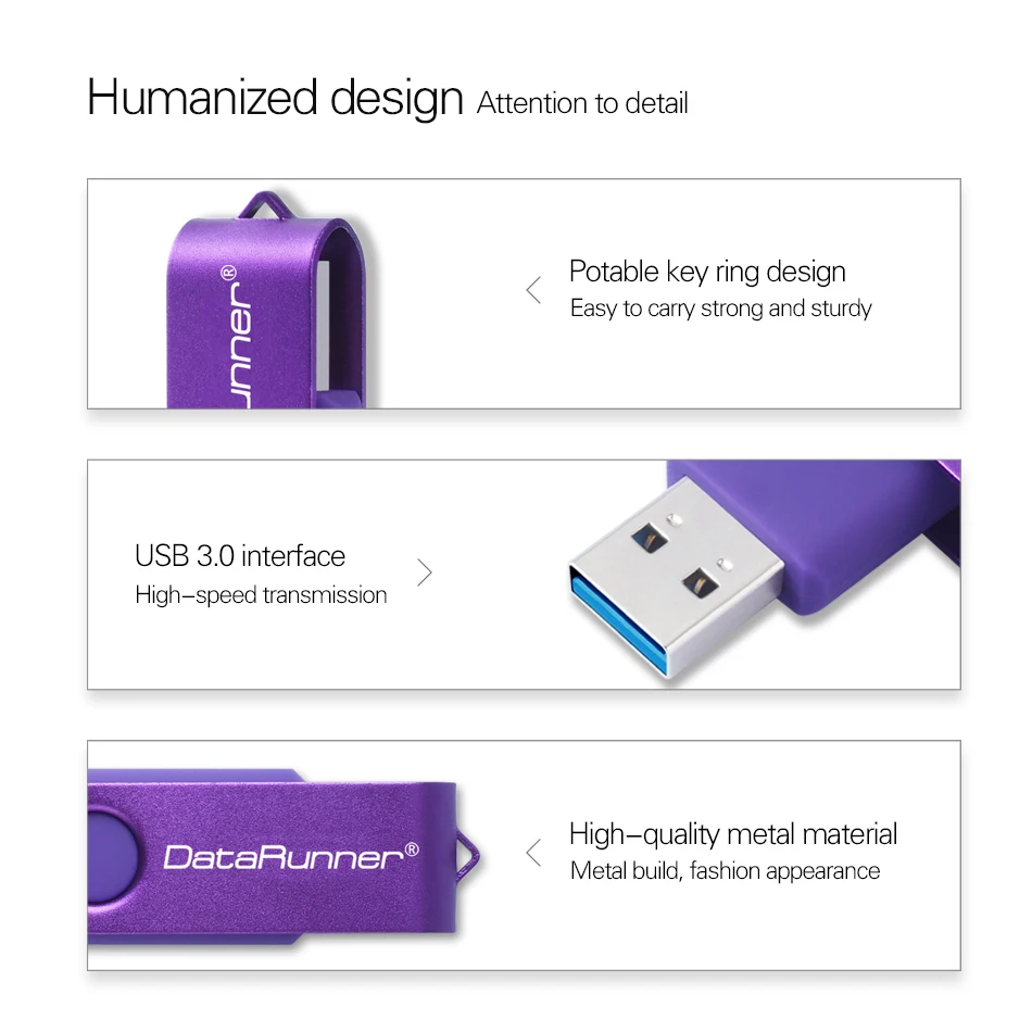 Datarunner-USB 3.0フラッシュドライブ,回転デザイン,16GB 32GB 64GB 128GB 256GB,3.0 GB,ペンドライブ,uドライブ