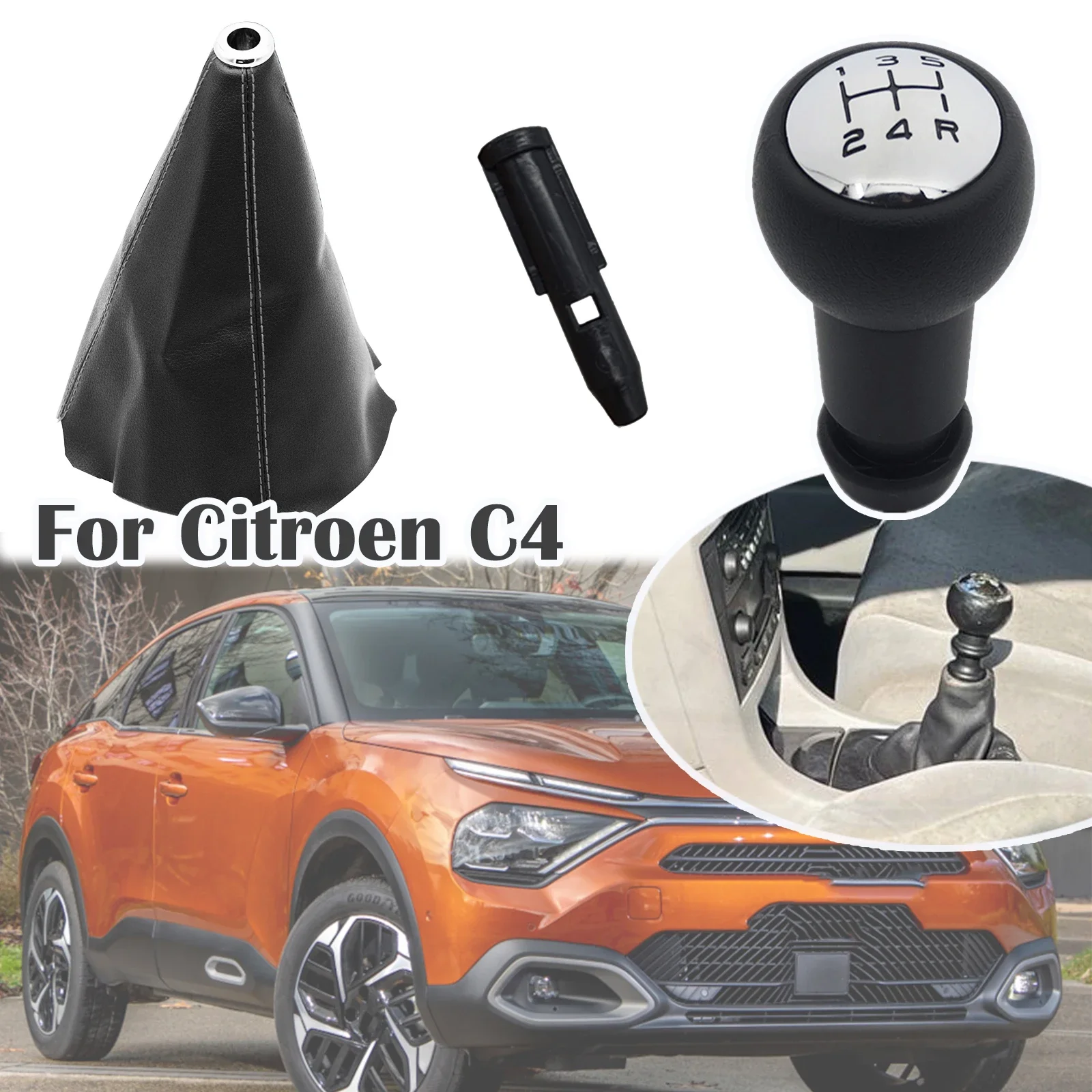 

5 Speed Gear Stick Shift Knob Lever Pen Adapter Replacement For Peugeot 206 207 307 308 407 For Citroen C4 Picasso Berlingo 2009