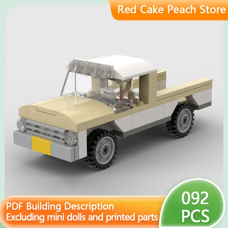 

City Car Model MOC Building Bricks F-100 Vintage Pickup Truck Modular Technology Children Holiday Gifts Assemble Toys Suit