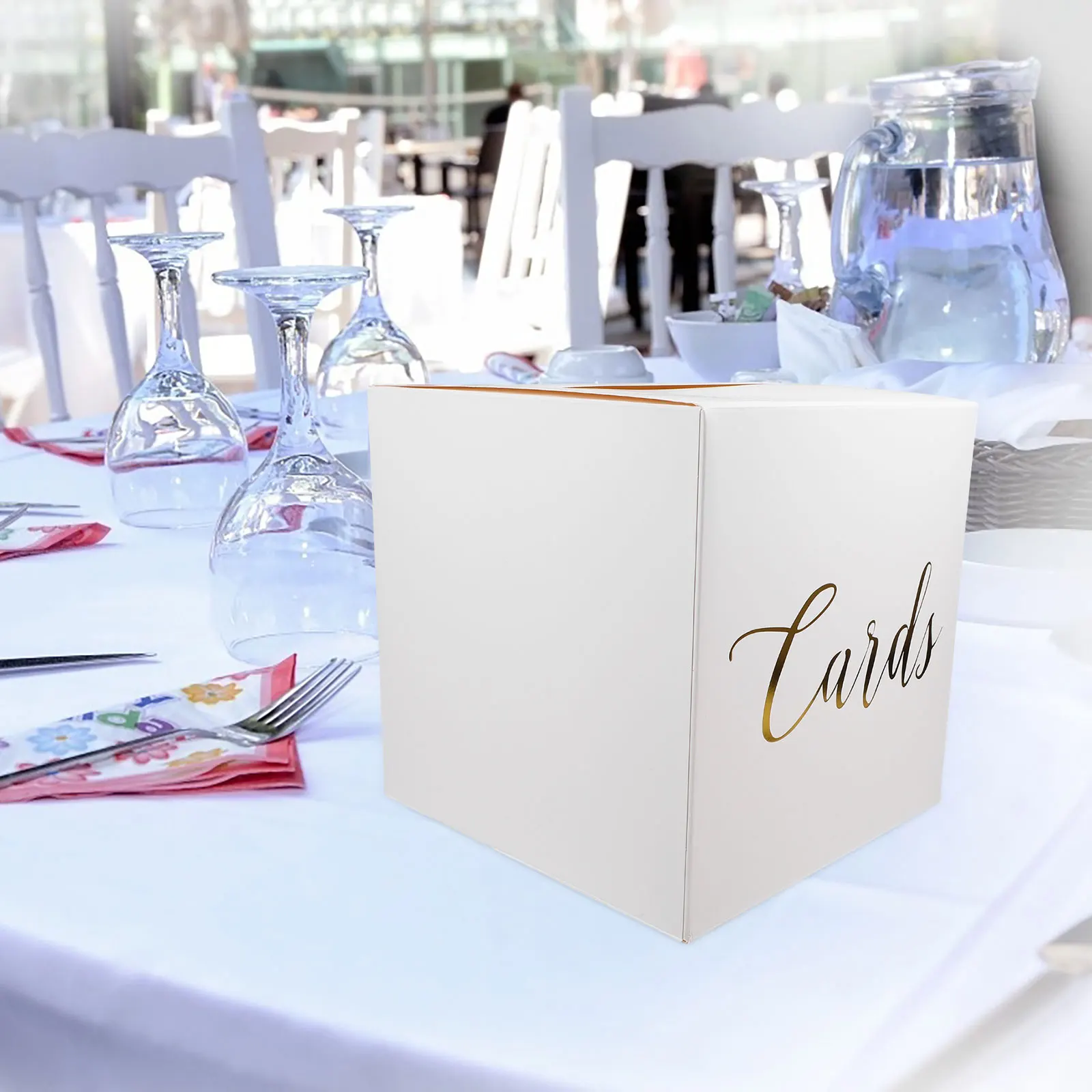 

1 Set Of Wedding Card Box Paper Blessing Message Holder Rustic Keepsake Box For Wedding Reception Anniversary Birthday