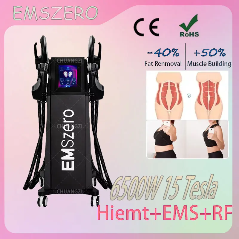 2024 Professional EMSZERO Body Shaping RF Abdominal Muscle Stimulator 6500W 15 Tesla EMS Fat Burning